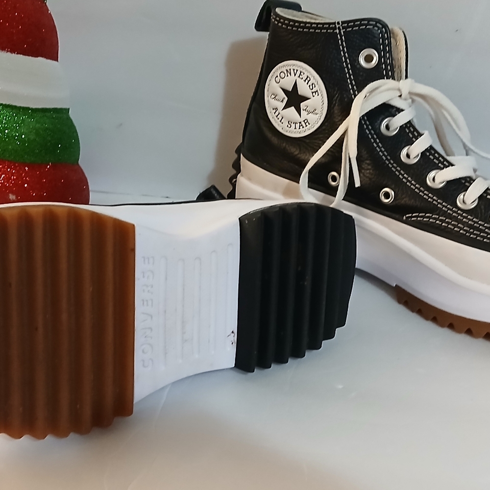 Converse Black and White High-Top Sneakers - Picture 10 of 11